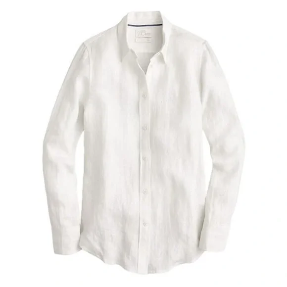 J.CREW Slim Perfect Shirt Baird Mcnutt
Irish Linen Shirt White 14 White - Picture 2 of 8
